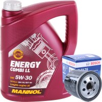 BOSCH F026407176 Ölfilter + MANNOL Energy Combi LL...