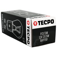 TECPO Glühbirnen Set, 12V-21/5, BAY15D, 20 Stück