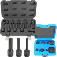 Kraft-Bit-Einsatz-Satz | H5-H19 | 10-teilig + Kraft-Adapter-Satz | 6-tlg.