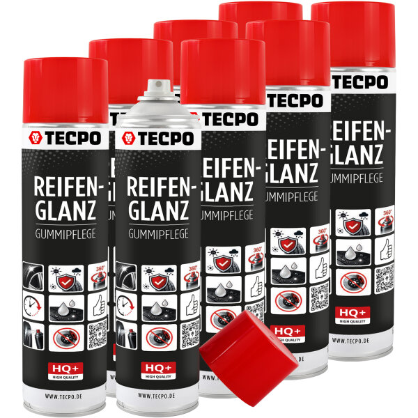 8x TECPO Reifen-Glanz-Spray, 600 ml