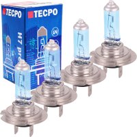 4x TECPO H7 Glühbirne 12V 55W, PX26d, Super White,...