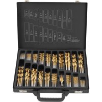 TECPO Spiralbohrer Satz HSS Titan nitriert, 1-10 mm,...