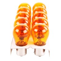 TECPO Glühbirnen Blinker 12V 21W, PY21W, BA15S, 20 Stück