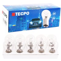 TECPO Glühbirnen-Set P21/4 12V 21/4W BAZ15D, 50...