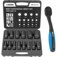 TECPO Kraft Steckschlüssel Satz 1/2" SW 10-32...