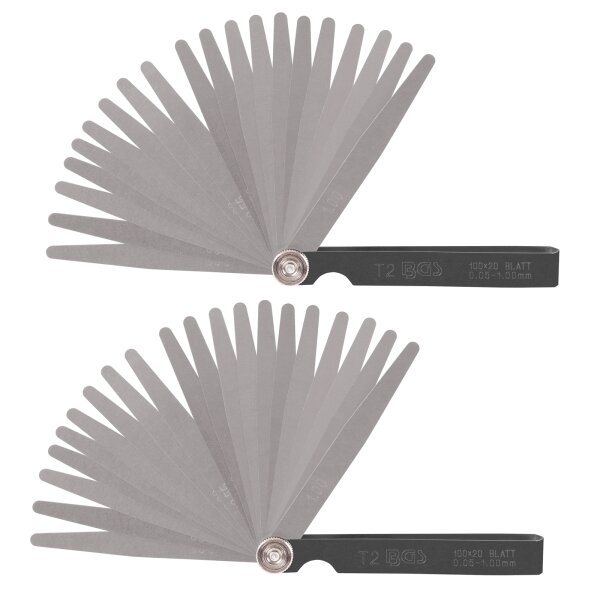 2x BGS Präzisions-Fühlerlehren, 20 Blatt