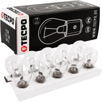 TECPO Glühlbirne P21W 12V 21W BA15S, 20 Stück