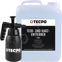 TECPO Teerlöser und Harz Entferner 5L + Pumpsprüher 1L