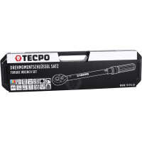 TECPO Drehmomentschlüssel 1/2" 20-200 Nm + Kraft Schoneinsatz Satz 17-19-21 mm Stecknüsse