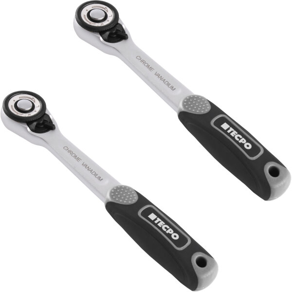 2x Umschaltknarre Feinverzahnt mit 72 Zähnen 1/4"