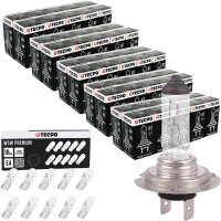 50x TECPO H7 Halogen Glühbirne 12V 55W - PX26d + 10x...