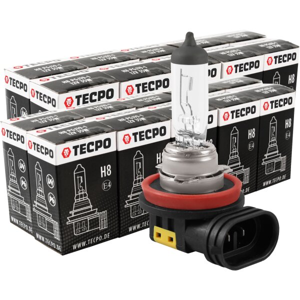20x TECPO Glühbirne H8 12V 35W, PGJ19-1