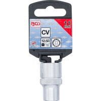 BGS Steckschlüssel-Einsatz Gear Lock | Antrieb Innenvierkant 12,5mm (1/2") | SW 11mm