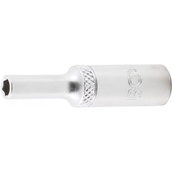 BGS Steckschlüssel-Einsatz Sechskant, tief | Antrieb Innenvierkant 6,3mm (1/4") | SW 4mm