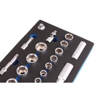 BGS Werkstattwageneinlage 1/3: Steckschlüssel-Satz | 10 mm (3/8") | 26-tlg.