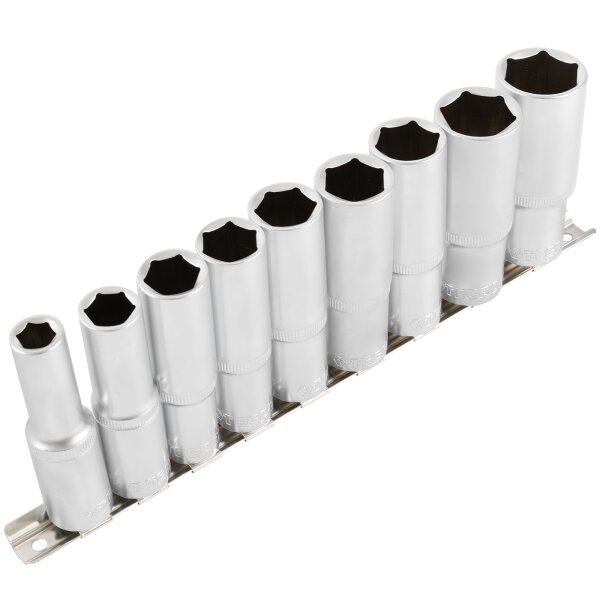 TECPO Steckschlüssel Satz, tief, 1/2 Zoll, 10-24 mm 9-teilig