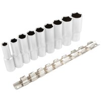 TECPO Steckschlüssel Satz, tief, 1/2 Zoll, 10-24 mm 9-teilig