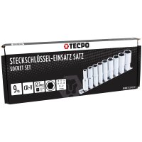 TECPO Steckschlüssel Satz, tief, 1/2 Zoll, 10-24 mm 9-teilig