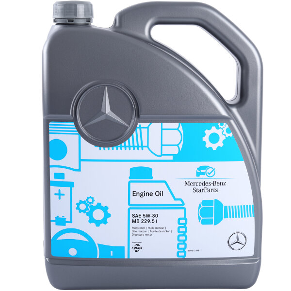 5W-30 Mercedes Benz Motoröl MB 229.51, 5 Liter A000989940213