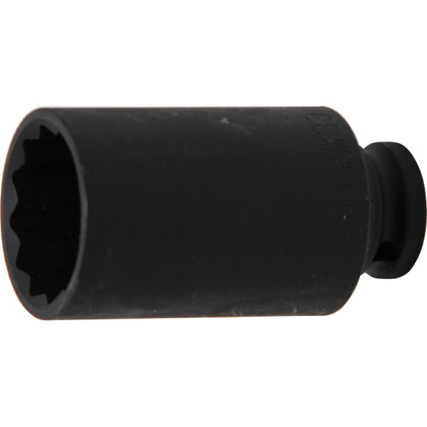BGS Kraft-Steckschlüssel-Einsatz Zwölfkant | Antrieb Innenvierkant 12,5 mm (1/2") | SW 33 mm