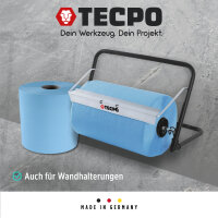 TECPO 2x Putzrolle blau 2-lagig 21x34 cm "MINI-500"