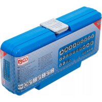 BGS Steckschlüssel-Einsatz-Satz E-Profil Antrieb Innenvierkant 6,3 mm 1/4" / 12,5 mm (1/2") SW E4 - E24 28-tlg.