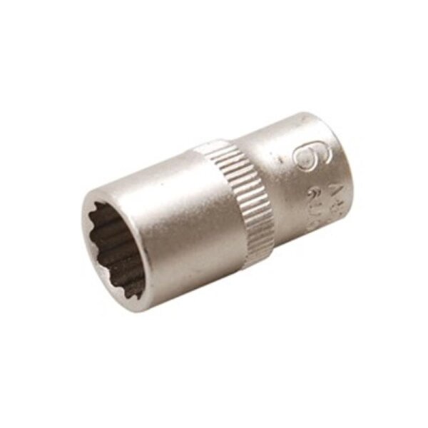 BGS Steckschlüssel-Einsatz, 6,3 (1/4), 12-kant, 9 mm