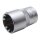 BGS Steckschlüssel-Einsatz "Gear Lock", 6,3 (1/4), 12 mm