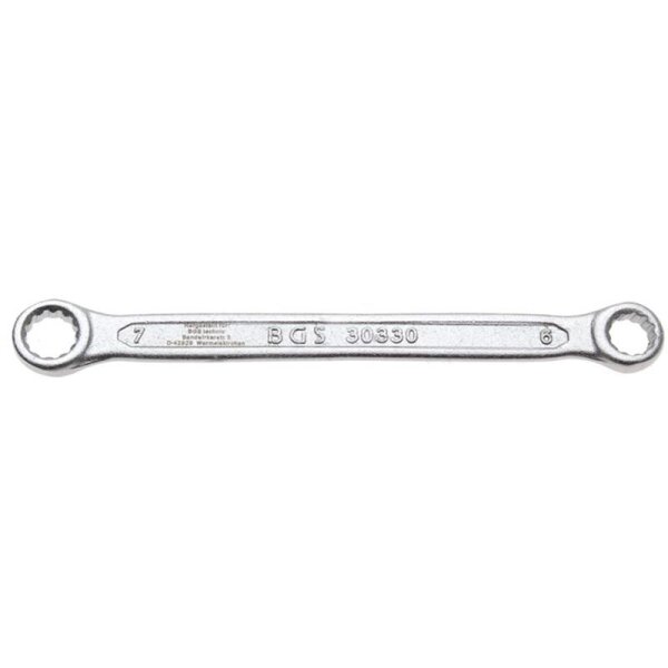 BGS Doppel-Ringschlüssel, extra flach, 6 x 7 mm