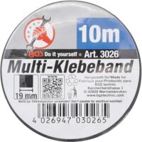 BGS DIY Multi-Klebeband | schwarz | 19 mm x 10 m