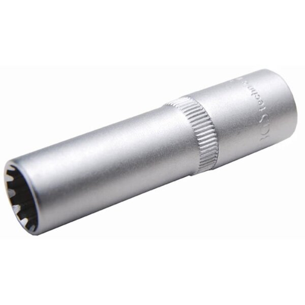 BGS Steckschlüssel-Einsatz "Gear Lock", 10 (3/8), tief, 14 mm