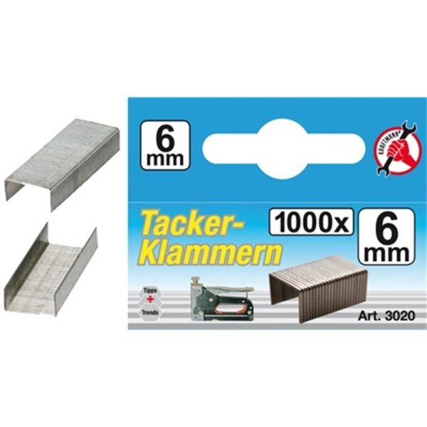 BGS DIY Klammern à 1000 Stück, 6 mm