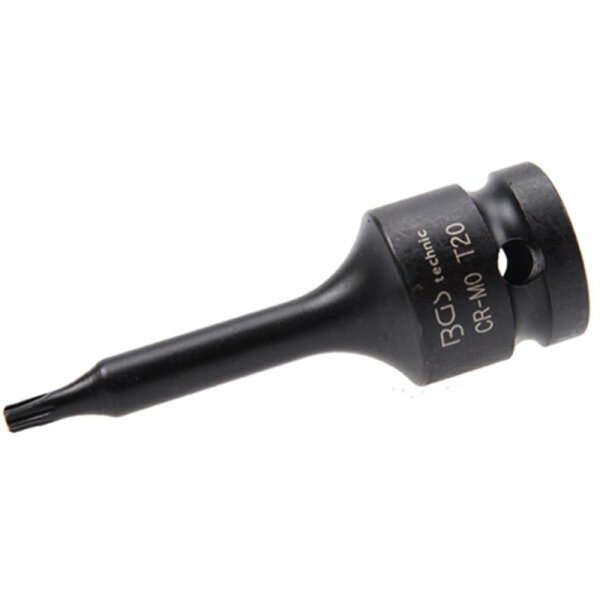 BGS Kraft-Bit-Einsatz | Antrieb Innenvierkant 12,5mm (1/2") | T-Profil (für Torx) T20