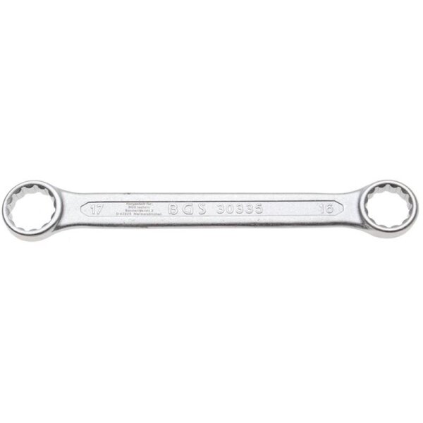 BGS Doppel-Ringschlüssel, extra flach, 16 x 17 mm