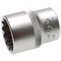 BGS Steckschlüssel-Einsatz 12-kant, 12,5 (1/2), 22 mm
