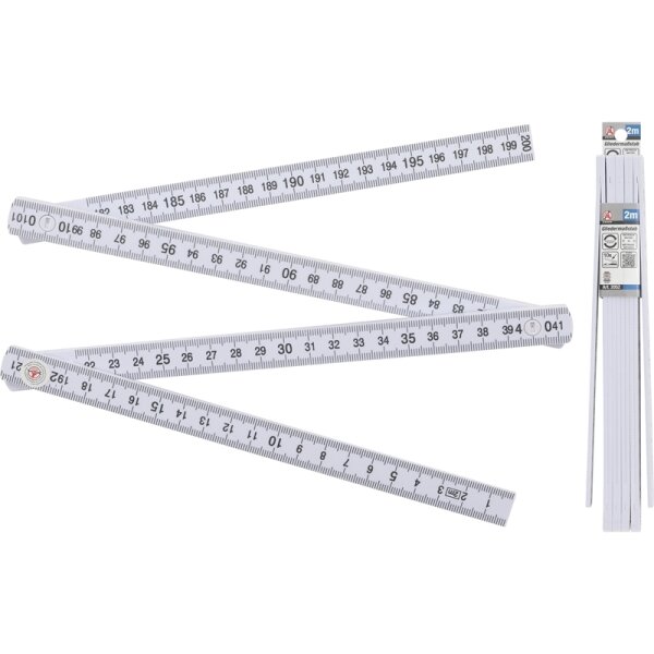 BGS DIY Gliedermaßstab | 10 Glieder | 2 m