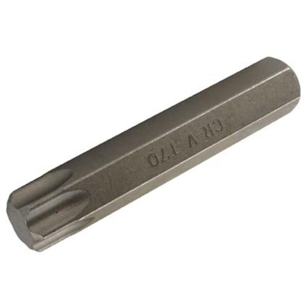 BGS T-Profil Bit ohne Bohrung, 80 mm lang, T70, 14 mm 6-kant