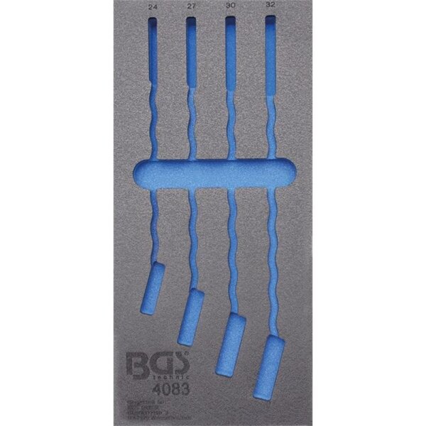 BGS 1/3 Werkstattwageneinlage, leer für: Maul-Ringschlüssel, 24-32 mm, 4-tlg.