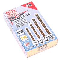 BGS HSS Bohrer Satz, Linksbohrer, 4-teilig