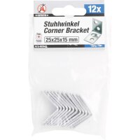 BGS Stuhlwinkel-Satz 25 x 25 x 15 mm, 12-tlg.