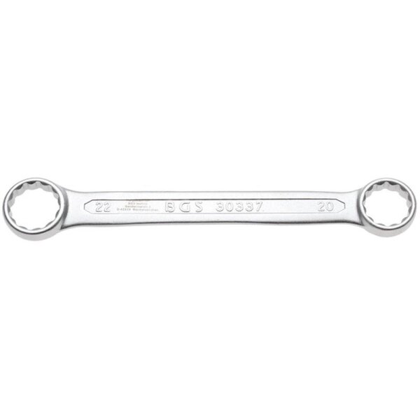 BGS Doppel-Ringschlüssel, extra flach, 20 x 22 mm