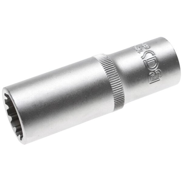 BGS Steckschlüssel-Einsatz "Gear Lock", 12,5 (1/2), tief, 18 mm