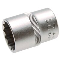 BGS Steckschlüssel-Einsatz 12-kant, 12,5 (1/2), 21 mm
