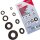 BGS Gummi-Durchgangstüllen-Sortiment | Zoll | 180-tlg.