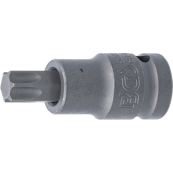 BGS Kraft-Bit-Einsatz | Länge 55 mm | Antrieb Innenvierkant 12,5 mm (1/2") | T-Profil (für Torx) T55