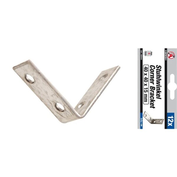 BGS Stuhlwinkel-Satz 40 x 40 x 15 mm, 12-tlg.