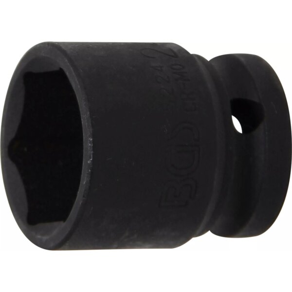BGS Kraft-Steckschlüssel-Einsatz Sechskant | Antrieb Innenvierkant 12,5 mm (1/2") | SW 24 mm