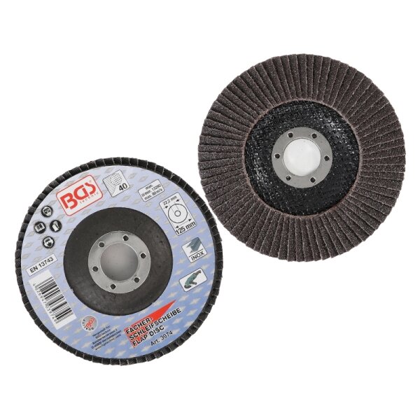BGS Fächer-Schleif-Scheibe, Ø 125 mm, Körnung 40