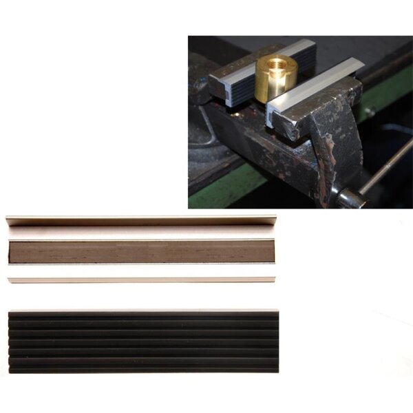 BGS Schraubstock-Schutzbacken | Aluminium | Breite 125mm | 2-tlg.
