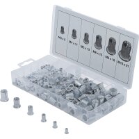 BGS Nietmuttern-Sortiment | Aluminium | 150-tlg.